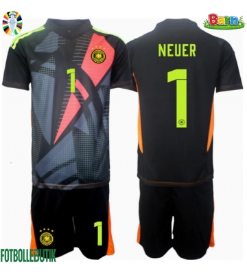 Tyskland Manuel Neuer #1 Målvakt Hemmaställ Barn EM 2024 Kortärmad (+ Korta byxor)